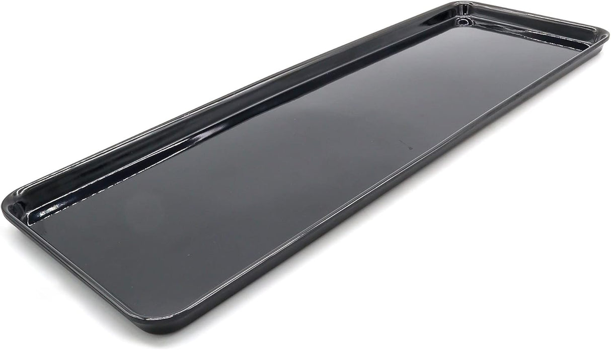 AKDC Dynasty Black Melamine Serving Tray Rectangle, BPA - free, Sleek Black Finish, Ideal to Serve Food, Fruits, Snacks, Dishes, Meals Kitchen Tableware Dining Home Decor. (47x17) - Al Kabayel Discount CentreAKDC Dynasty Black Melamine Serving Tray Rectangle, BPA - free, Sleek Black Finish, Ideal to Serve Food, Fruits, Snacks, Dishes, Meals Kitchen Tableware Dining Home Decor. (47x17)AKDCAl Kabayel Discount Centre