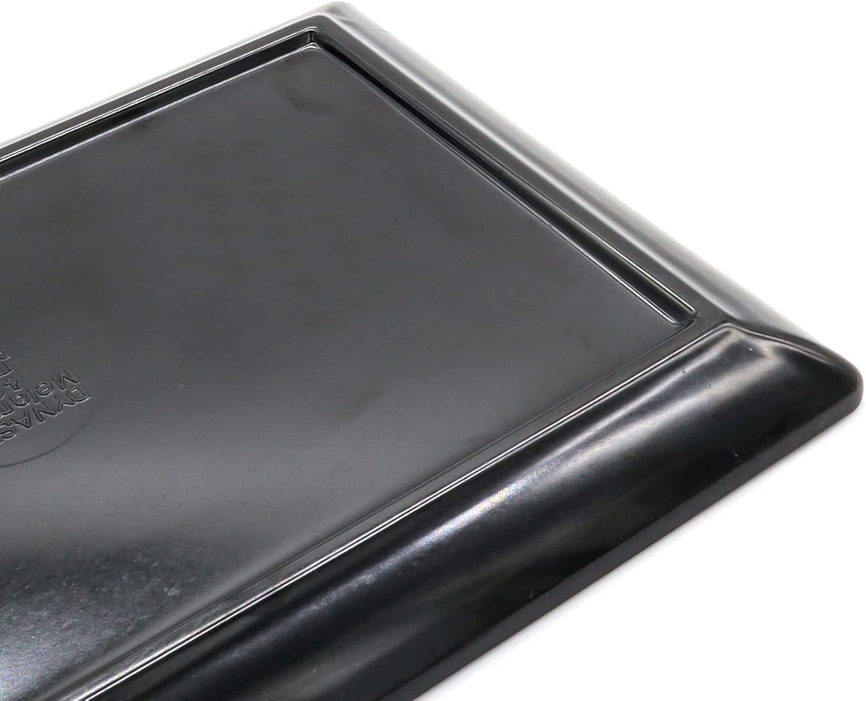 AKDC Dynasty Black Melamine Serving Tray Rectangle, BPA - free, Sleek Black Finish, Ideal to Serve Food, Fruits, Snacks, Dishes, Meals Kitchen Tableware Dining Home Decor. (25x17) - Al Kabayel Discount CentreAKDC Dynasty Black Melamine Serving Tray Rectangle, BPA - free, Sleek Black Finish, Ideal to Serve Food, Fruits, Snacks, Dishes, Meals Kitchen Tableware Dining Home Decor. (25x17)AKDCAl Kabayel Discount Centre
