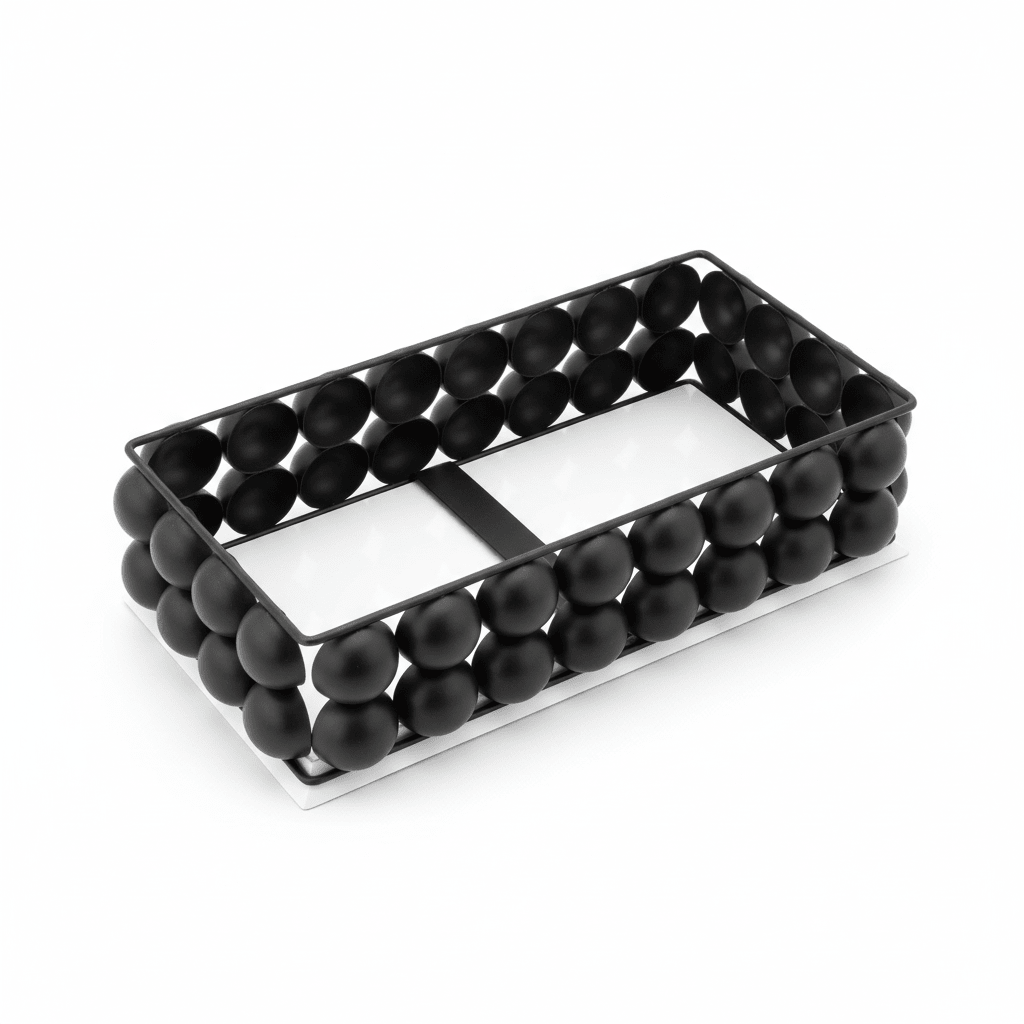 AKDC Elegant Black and White Bubble Design Metal Fruit Tray 30 x 15 cm Large Serving Tray for Fruits and Snacks - Al Kabayel Discount CentreAKDC Elegant Black and White Bubble Design Metal Fruit Tray 30 x 15 cm Large Serving Tray for Fruits and SnacksServing TraysAKDCAl Kabayel Discount Centre