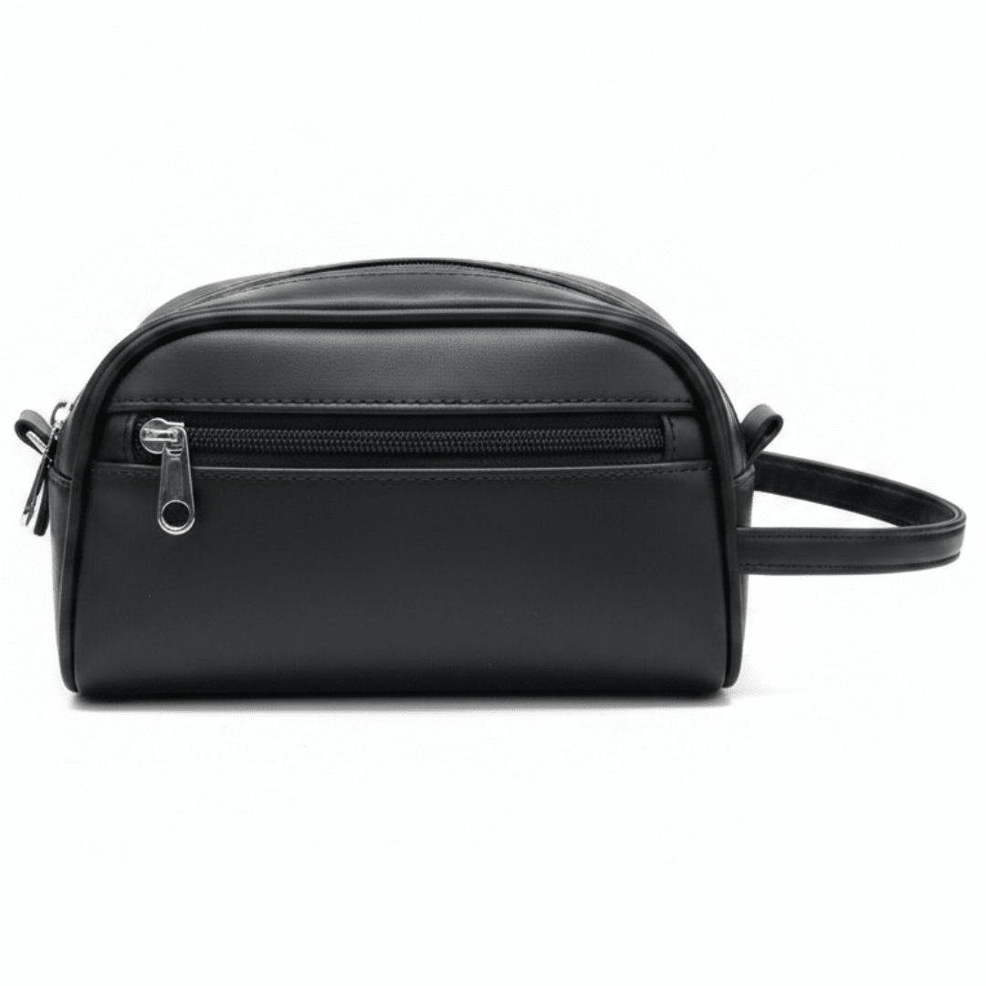 AKDC Elegant Black Faux Leather Handbag Pouch 20×12 cm Premium Finish Stylish and Durable Design - Al Kabayel Discount CentreAKDC Elegant Black Faux Leather Handbag Pouch 20×12 cm Premium Finish Stylish and Durable DesignPouchesAKDCAl Kabayel Discount Centre