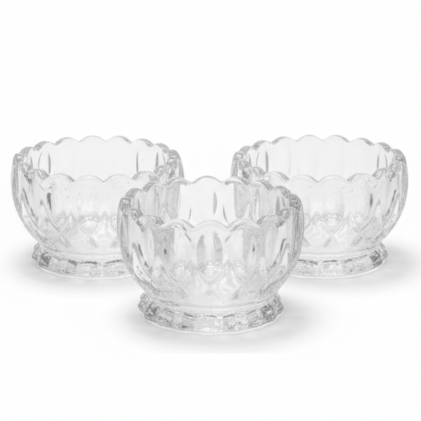 AKDC Elegant Clear Glass Serving Bowls for Desserts, Fruits & Snacks – Multipurpose Bowl Set of 3 - Al Kabayel Discount CentreAKDC Elegant Clear Glass Serving Bowls for Desserts, Fruits & Snacks – Multipurpose Bowl Set of 3TumblersAKDCAl Kabayel Discount Centre
