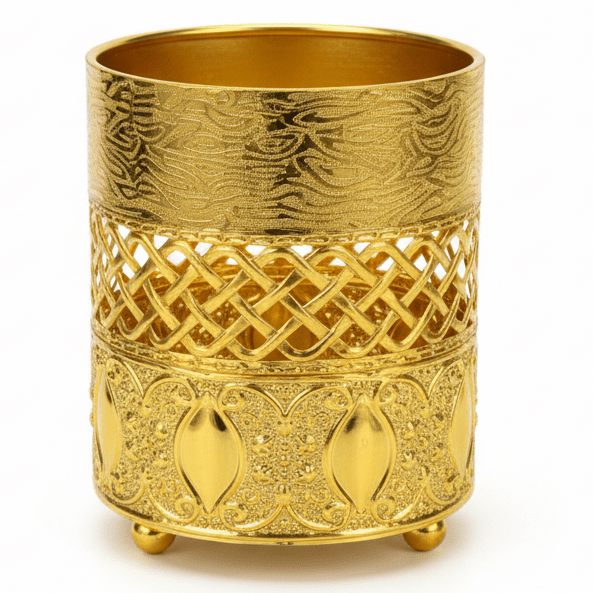AKDC Elegant Gold Cutlery Holder with Premium Finish for Stylish Storage – 10 cm - Al Kabayel Discount CentreAKDC Elegant Gold Cutlery Holder with Premium Finish for Stylish Storage – 10 cmNapkin Holders & Tissue BoxAKDCAl Kabayel Discount Centre