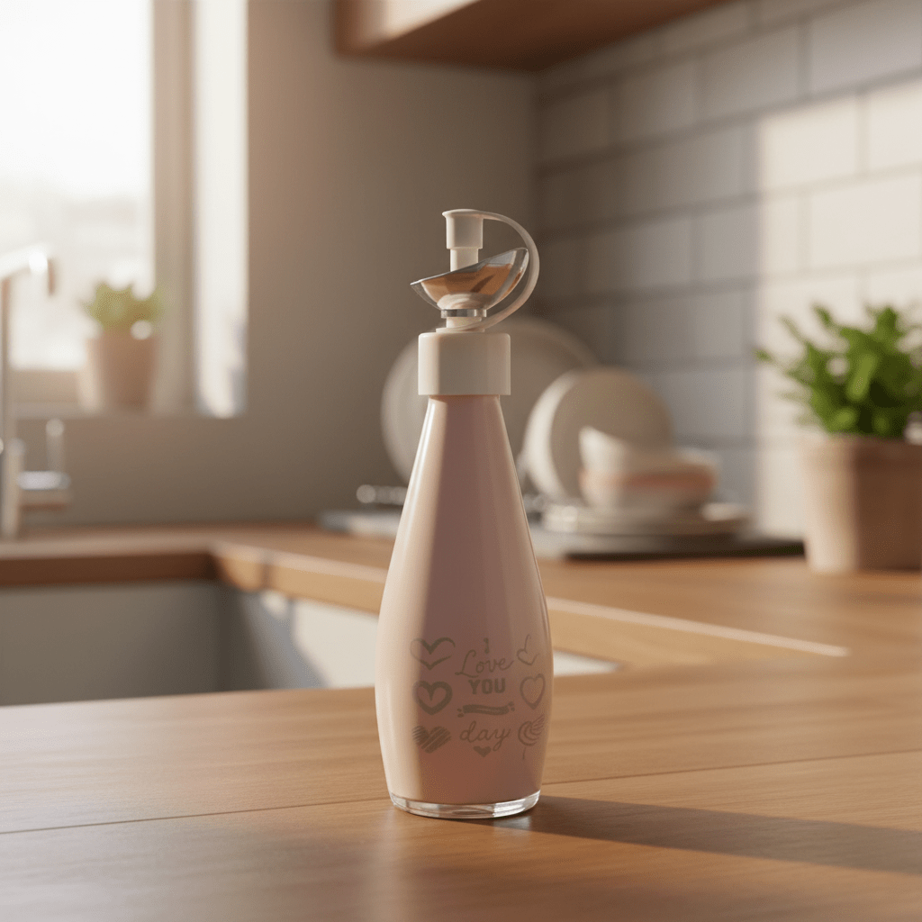 AKDC Elegant Pink Glass Oil Bottle with Pour Spout – Decorative & Functional Kitchen Dispenser, 250ml - Al Kabayel Discount CentreAKDC Elegant Pink Glass Oil Bottle with Pour Spout – Decorative & Functional Kitchen Dispenser, 250mlKitchen Utensils & GadgetsAKDCAl Kabayel Discount Centre