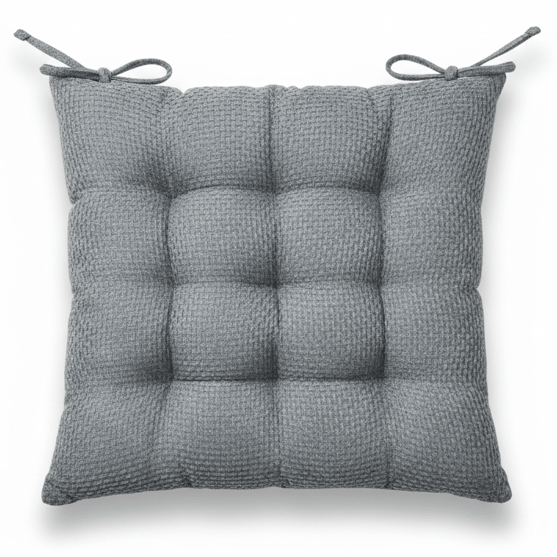 AKDC Fabric Medium Grey Square Chair Cushion with Ties Durable Comfortable Seat Pad for Office and Dining Chairs 40 cm - Al Kabayel Discount CentreAKDC Fabric Medium Grey Square Chair Cushion with Ties Durable Comfortable Seat Pad for Office and Dining Chairs 40 cmFloor Pillows & CushionsAKDCAl Kabayel Discount Centre