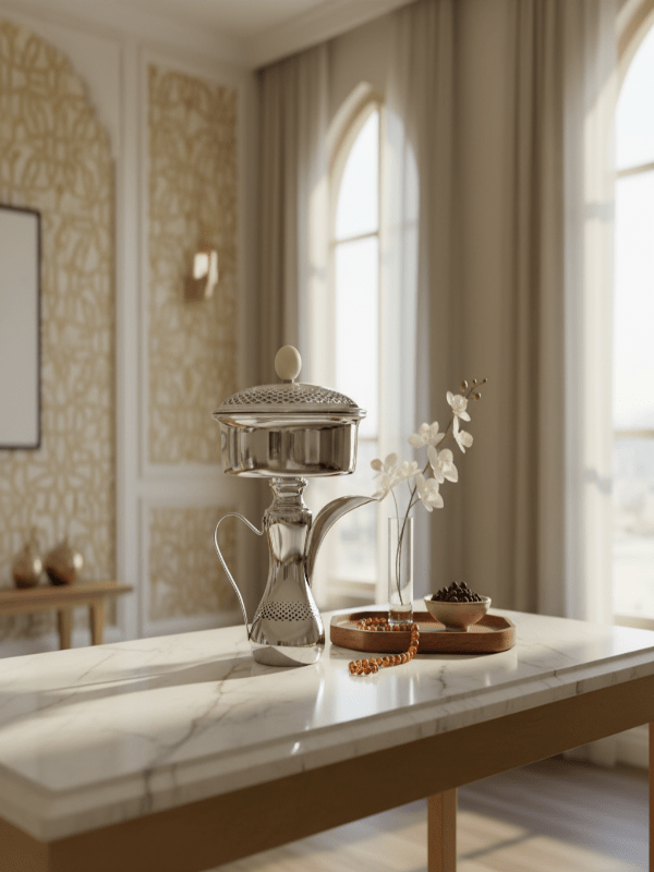 AKDC Footed Dallah - Style Metal Candy Bowl – Premium Silver Finish, Large Decorative Arabic Serving Bowl, 35 cm - Al Kabayel Discount CentreAKDC Footed Dallah - Style Metal Candy Bowl – Premium Silver Finish, Large Decorative Arabic Serving Bowl, 35 cmJars & Food SaversAKDCAl Kabayel Discount Centre