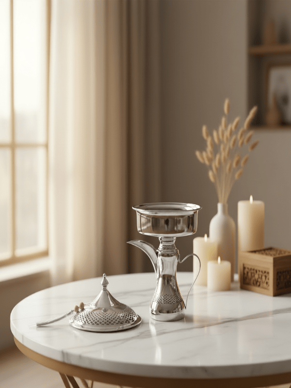 AKDC Footed Dallah - Style Metal Candy Bowl – Premium Silver Finish, Large Decorative Arabic Serving Bowl, 35 cm - Al Kabayel Discount CentreAKDC Footed Dallah - Style Metal Candy Bowl – Premium Silver Finish, Large Decorative Arabic Serving Bowl, 35 cmJars & Food SaversAKDCAl Kabayel Discount Centre