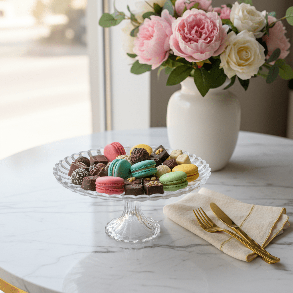 AKDC Footed Glass Fruit Display Plate – Stylish Raised Serving Plate for Fruits, Desserts & Table Presentation 23×12 cm - Al Kabayel Discount CentreAKDC Footed Glass Fruit Display Plate – Stylish Raised Serving Plate for Fruits, Desserts & Table Presentation 23×12 cmserving traysAKDCAl Kabayel Discount Centre