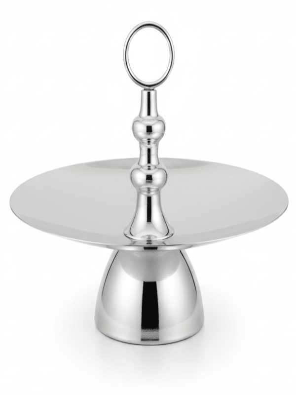 AKDC Footed Metal Candy Tray – Premium Silver Finish, Elegant Centerpiece for Sweets & Snacks, 25 cm - Al Kabayel Discount CentreAKDC Footed Metal Candy Tray – Premium Silver Finish, Elegant Centerpiece for Sweets & Snacks, 25 cmServing TraysAKDCAl Kabayel Discount Centre