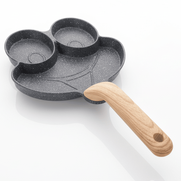 AKDC Frog Face 3 - in - 1 Non - Stick Pan with Wooden Handle – Gray, 21 cm - Al Kabayel Discount CentreAKDC Frog Face 3 - in - 1 Non - Stick Pan with Wooden Handle – Gray, 21 cmFrying Pan & Grill PanAKDCAl Kabayel Discount Centre