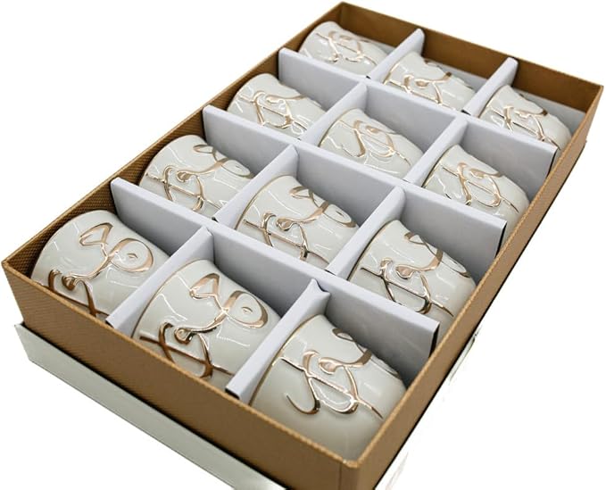 AKDC Germax 12Pcs Ceramic Cawa Cup Set White - Al Kabayel Discount CentreAKDC Germax 12Pcs Ceramic Cawa Cup Set WhiteTea CupsAl Kabayel Discount CentreAl Kabayel Discount Centre