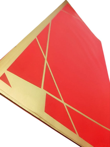 AKDC Gift Wrapping Plastic Cover Floral Bouquet Flat Sheet, Gift Packaging Wrap, Bulk Packing Cover for Event and Party Supplies DIY Gift 20 Sheets - 57.5cmX58cm - Red&Gold - Al Kabayel Discount CentreAKDC Gift Wrapping Plastic Cover Floral Bouquet Flat Sheet, Gift Packaging Wrap, Bulk Packing Cover for Event and Party Supplies DIY Gift 20 Sheets - 57.5cmX58cm - Red&GoldPacking MaterialsAKDCAl Kabayel Discount Centre