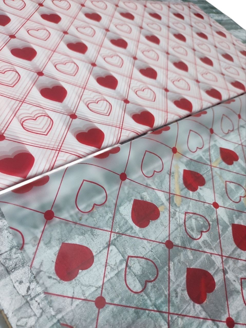 AKDC Gift Wrapping Plastic Cover Heart Shape Print Floral Bouquet Flat Sheet, Gift Packaging Wrap, Bulk Packing Cover for Event and Party Supplies DIY Gift 20 Sheets - 57.5cmX58cm - Al Kabayel Discount CentreAKDC Gift Wrapping Plastic Cover Heart Shape Print Floral Bouquet Flat Sheet, Gift Packaging Wrap, Bulk Packing Cover for Event and Party Supplies DIY Gift 20 Sheets - 57.5cmX58cmPacking MaterialsAKDCAl Kabayel Discount Centre