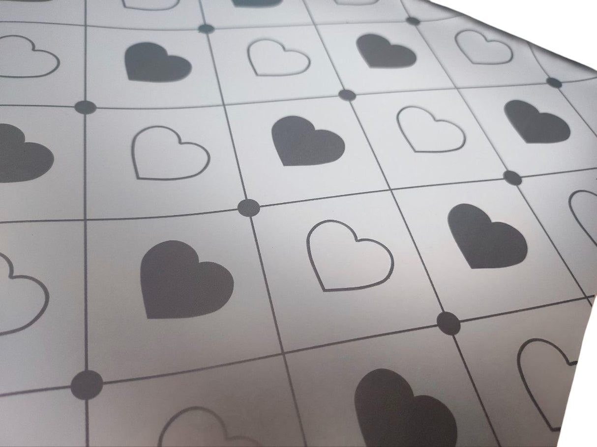 AKDC Gift Wrapping Plastic Cover Heart Shape Print Floral Bouquet Flat Sheet, Gift Packaging Wrap, Bulk Packing Cover Transparent Silver Heart DIY Gift 20 Sheets - 57.5cmX58cm - Al Kabayel Discount CentreAKDC Gift Wrapping Plastic Cover Heart Shape Print Floral Bouquet Flat Sheet, Gift Packaging Wrap, Bulk Packing Cover Transparent Silver Heart DIY Gift 20 Sheets - 57.5cmX58cmPacking MaterialsAKDCAl Kabayel Discount Centre