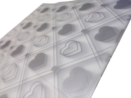 AKDC Gift Wrapping Plastic Cover Heart Shape Print Floral Bouquet Flat Sheet, Gift Packaging Wrap, Bulk Packing Cover Transparent Silver Heart DIY Gift 20 Sheets - 57.5cmX58cm - Al Kabayel Discount CentreAKDC Gift Wrapping Plastic Cover Heart Shape Print Floral Bouquet Flat Sheet, Gift Packaging Wrap, Bulk Packing Cover Transparent Silver Heart DIY Gift 20 Sheets - 57.5cmX58cmPacking MaterialsAKDCAl Kabayel Discount Centre