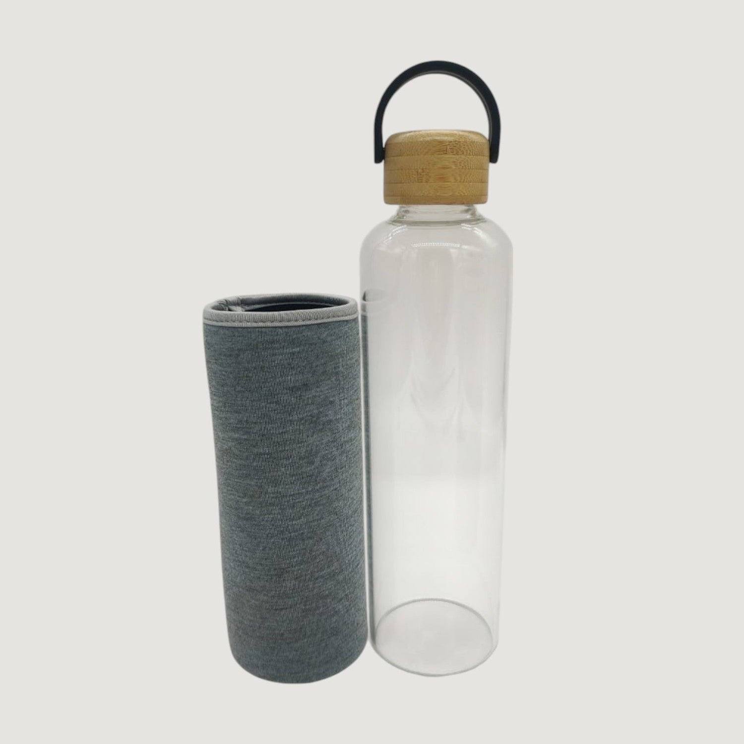 AKDC Glass bottle with wooden lid carry 900ml High Glass Water Bottle, With Wooden Lid with sleeve, Suitable For Outdoor Sports, Fitness, Travel. - Al Kabayel Discount CentreAKDC Glass bottle with wooden lid carry 900ml High Glass Water Bottle, With Wooden Lid with sleeve, Suitable For Outdoor Sports, Fitness, Travel.Water BottlesAKDCAl Kabayel Discount Centre