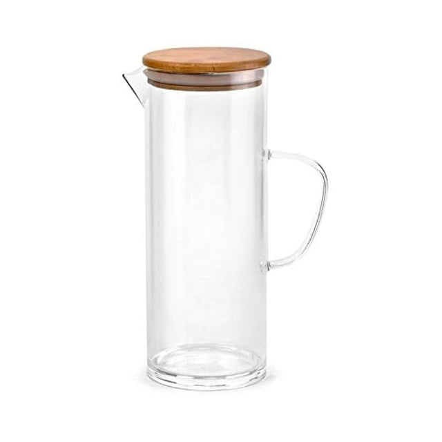 AKDC Glass Jug wid Bamboo Lid 1000ml, Clear & Transparent - Al Kabayel Discount CentreAKDC Glass Jug wid Bamboo Lid 1000ml, Clear & TransparentJugsAKDCAl Kabayel Discount Centre