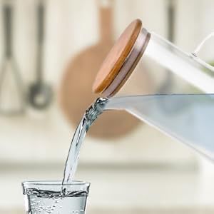 AKDC Glass Jug wid Bamboo Lid 1200ml, Clear & Transparent - Al Kabayel Discount CentreAKDC Glass Jug wid Bamboo Lid 1200ml, Clear & TransparentJugsAKDCAl Kabayel Discount Centre