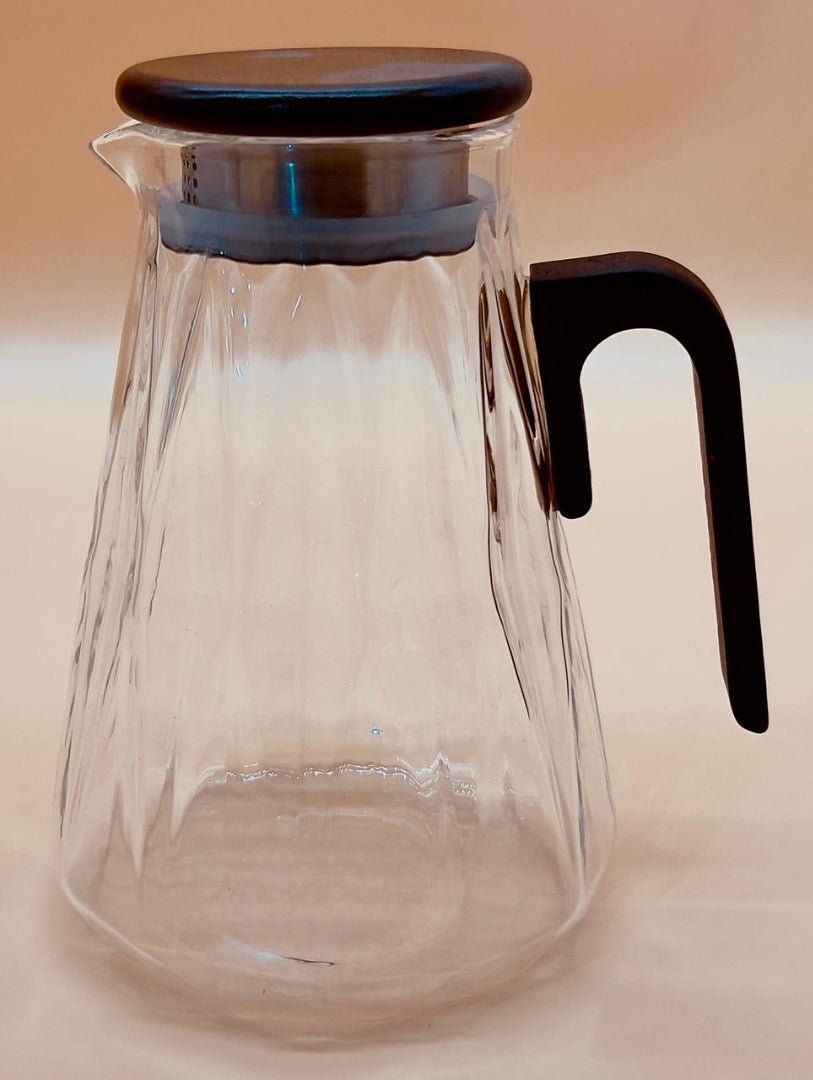 AKDC Glass Jug with Wooden Lid and Handle 1600ml, Clear & Transparent - Al Kabayel Discount CentreAKDC Glass Jug with Wooden Lid and Handle 1600ml, Clear & TransparentJugsAKDCAl Kabayel Discount Centre