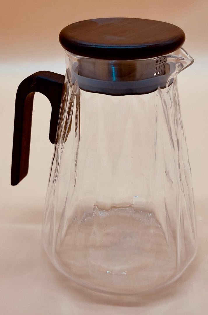 AKDC Glass Jug with Wooden Lid and Handle 1600ml, Clear & Transparent - Al Kabayel Discount CentreAKDC Glass Jug with Wooden Lid and Handle 1600ml, Clear & TransparentJugsAKDCAl Kabayel Discount Centre