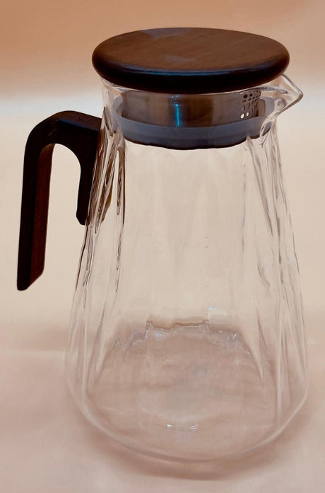 AKDC Glass Jug with Wooden Lid and Handle 1600ml, Clear & Transparent - Al Kabayel Discount CentreAKDC Glass Jug with Wooden Lid and Handle 1600ml, Clear & TransparentJugsAKDCAl Kabayel Discount Centre