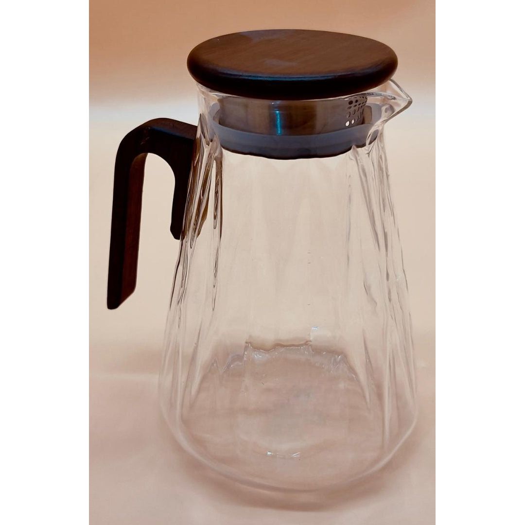 AKDC Glass Jug with Wooden Lid and Handle 1600ml, Clear & Transparent - Al Kabayel Discount CentreAKDC Glass Jug with Wooden Lid and Handle 1600ml, Clear & TransparentJugsAKDCAl Kabayel Discount Centre