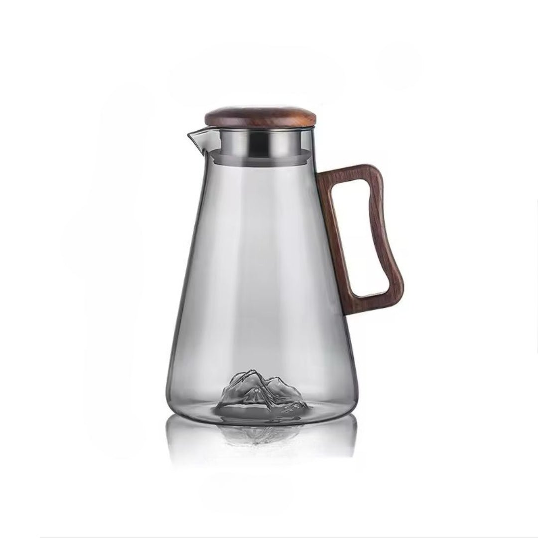 AKDC Glass Jug with Wooden Lid and Handle 1800ml,Heat Resistant, Clear & Transparent - Al Kabayel Discount CentreAKDC Glass Jug with Wooden Lid and Handle 1800ml,Heat Resistant, Clear & TransparentJugsAKDCAl Kabayel Discount Centre