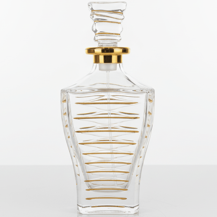 AKDC glass perfume bottle with gold finish 200ml luxury refillable fragrance container premium display item - Al Kabayel Discount CentreAKDC glass perfume bottle with gold finish 200ml luxury refillable fragrance container premium display itemPerfume BottlesAKDCAl Kabayel Discount Centre