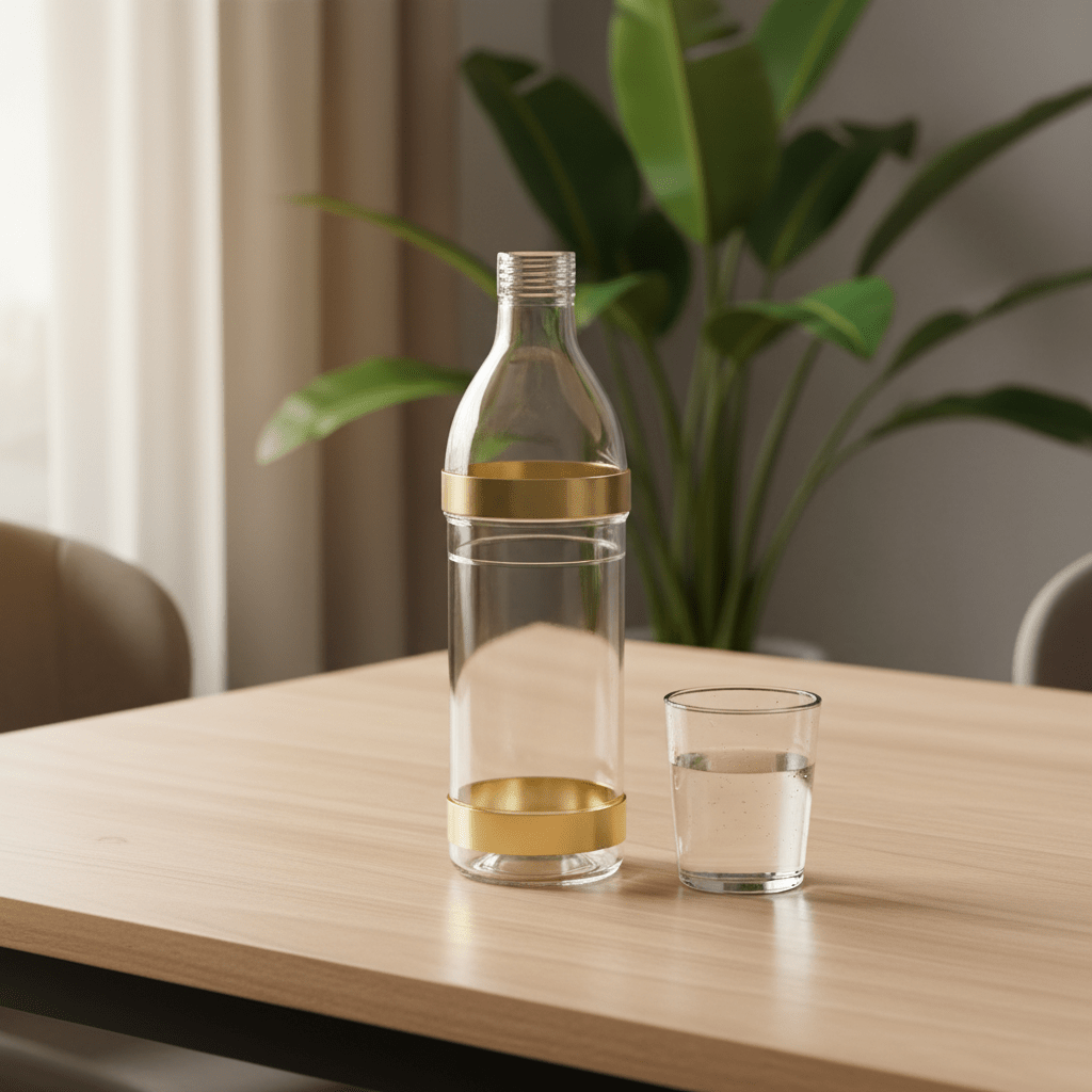 AKDC Gold Design Acrylic Water Bottle for Home, Office and Outdoor Use 1000 ml - Al Kabayel Discount CentreAKDC Gold Design Acrylic Water Bottle for Home, Office and Outdoor Use 1000 mlWater BottlesAKDCAl Kabayel Discount Centre