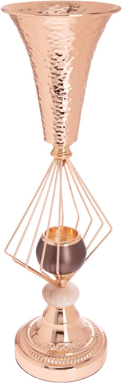 AKDC Gold Metal Decorative Candle Holder For Home Decoration L(16Cm) Xw(16Cm) Xh(46Cm) Golden - Al Kabayel Discount CenterAKDC Gold Metal Decorative Candle Holder For Home Decoration L(16Cm) Xw(16Cm) Xh(46Cm) GoldenHome Décor AccentsAKDCAl Kabayel Discount Center