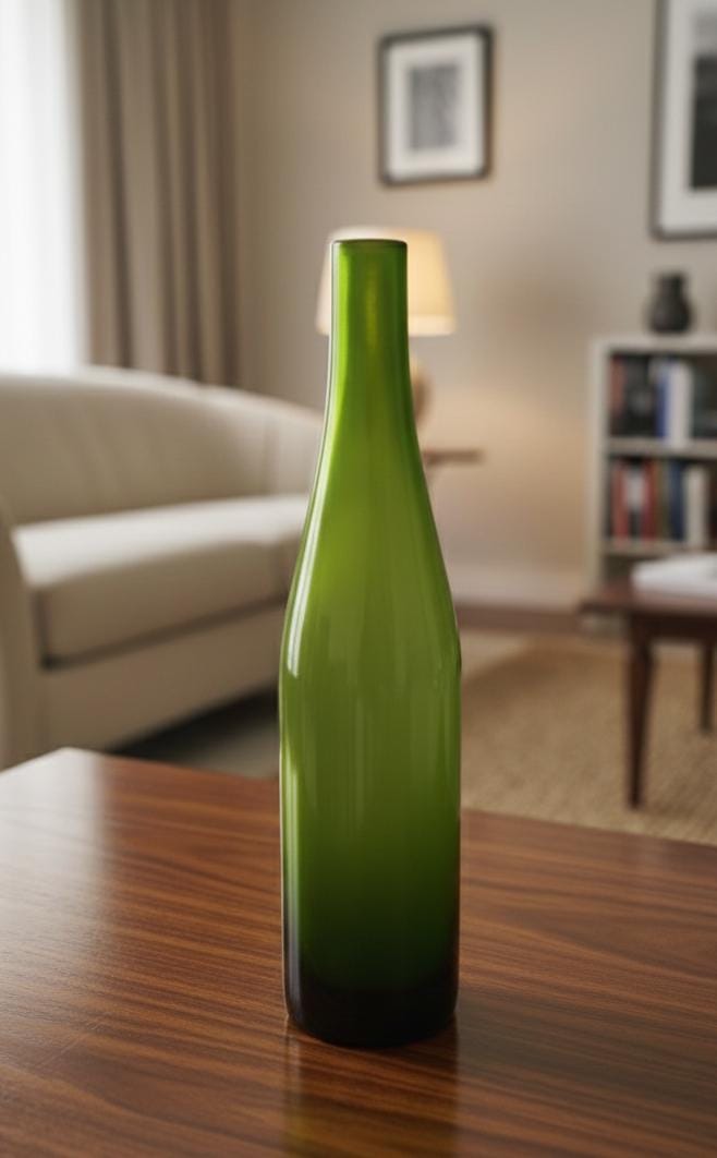 AKDC Green Bottle - Shape Glass Vase – Sleek Tall Decorative Accent – 29×6.5 cm - Al Kabayel Discount CentreAKDC Green Bottle - Shape Glass Vase – Sleek Tall Decorative Accent – 29×6.5 cmFlower/Plant PotsAKDCAl Kabayel Discount Centre