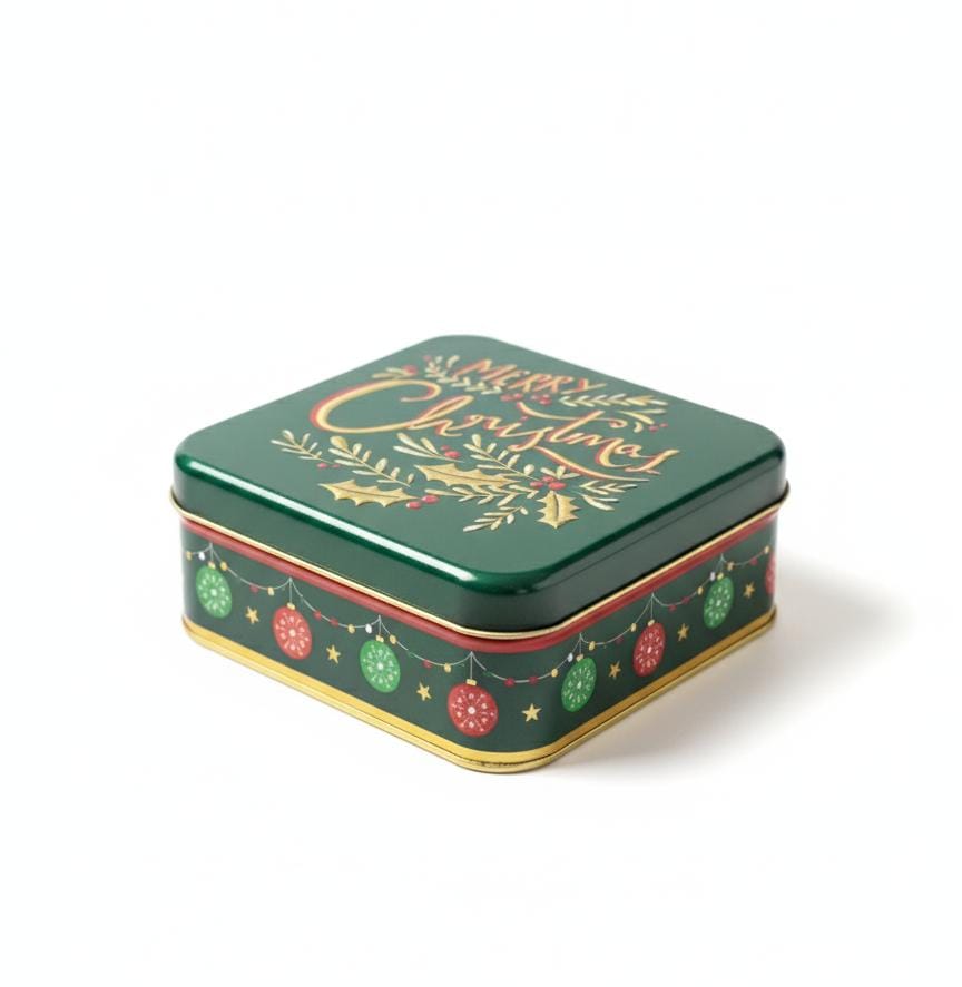 AKDC Green Metal Christmas Gift Box 17×6 cm – Elegant Gold “Merry Christmas” Letter Design, Perfect for Gifting & Décor - Al Kabayel Discount CentreAKDC Green Metal Christmas Gift Box 17×6 cm – Elegant Gold “Merry Christmas” Letter Design, Perfect for Gifting & DécorHome Décor AccentsAKDCAl Kabayel Discount Centre