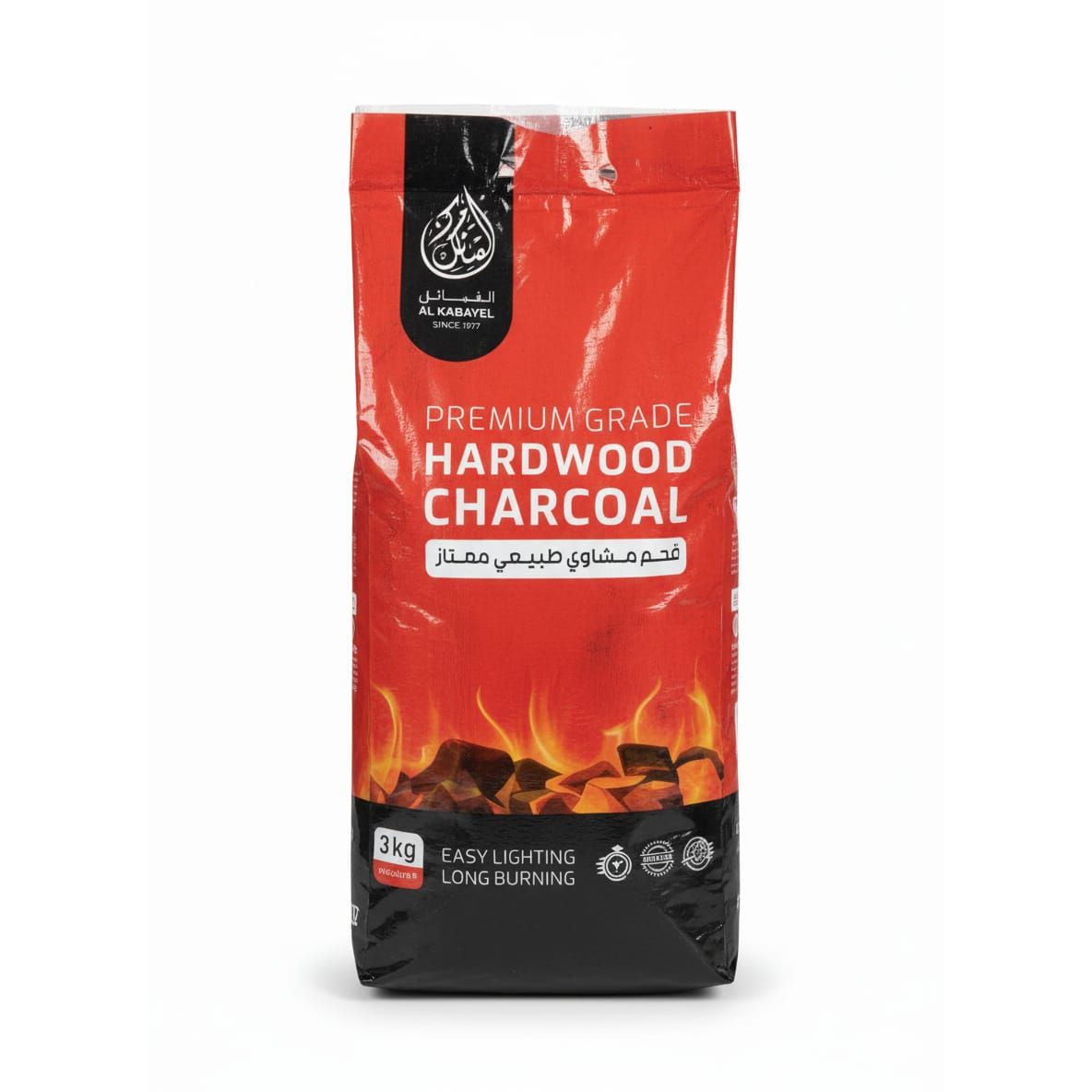 AKDC Hardwood Charcoal 3 kg | 100% Natural Lump Charcoal | Fast Ignition & Long - Lasting Heat for BBQ, Grills & Campfires - Al Kabayel Discount CentreAKDC Hardwood Charcoal 3 kg | 100% Natural Lump Charcoal | Fast Ignition & Long - Lasting Heat for BBQ, Grills & CampfiresCharcoals & GasAKDCAl Kabayel Discount Centre