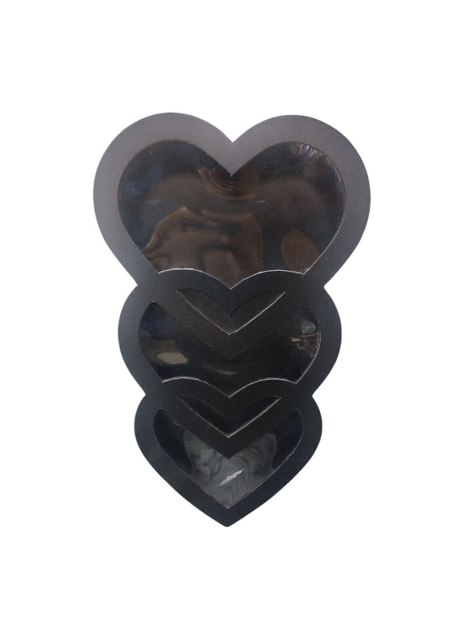 AKDC Heart Shape Tripple Gift Box Premium Packaging for Special Occasions Weddings Valentine's Day and Gifts Elegant Heart Shaped Box Set for Unique Presentations - 46cmX28cmX9cm - Black - Al Kabayel Discount CentreAKDC Heart Shape Tripple Gift Box Premium Packaging for Special Occasions Weddings Valentine's Day and Gifts Elegant Heart Shaped Box Set for Unique Presentations - 46cmX28cmX9cm - BlackPacking MaterialsAKDCAl Kabayel Discount Centre