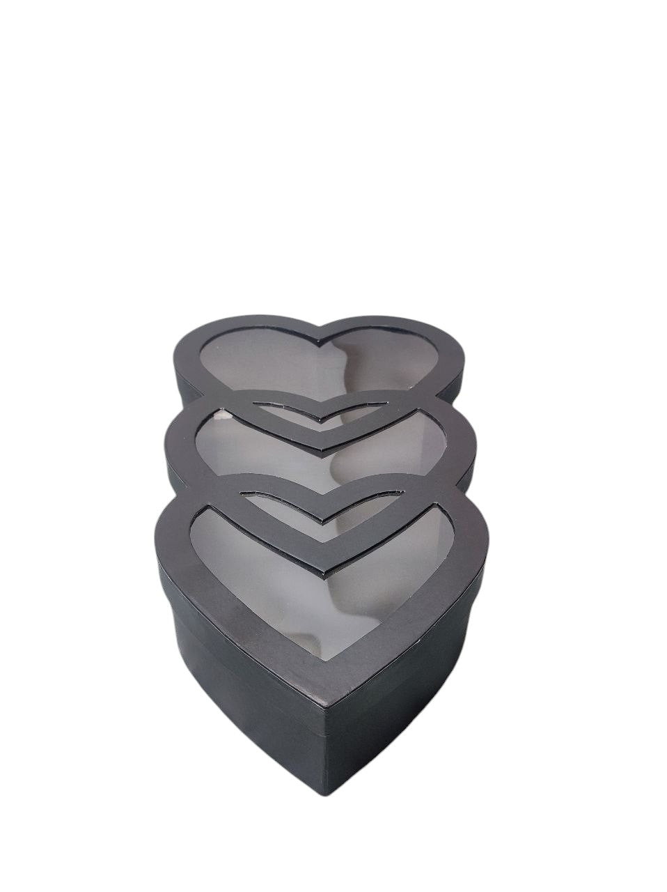AKDC Heart Shape Tripple Gift Box Premium Packaging for Special Occasions Weddings Valentine's Day and Gifts Elegant Heart Shaped Box Set for Unique Presentations - 46cmX28cmX9cm - Black - Al Kabayel Discount CentreAKDC Heart Shape Tripple Gift Box Premium Packaging for Special Occasions Weddings Valentine's Day and Gifts Elegant Heart Shaped Box Set for Unique Presentations - 46cmX28cmX9cm - BlackPacking MaterialsAKDCAl Kabayel Discount Centre