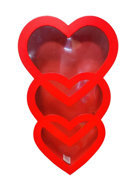 AKDC Heart Shape Tripple Gift Box Premium Packaging for Special Occasions Weddings Valentine's Day and Gifts Elegant Heart Shaped Box Set for Unique Presentations - 46cmX28cmX9cm - Red - Al Kabayel Discount CentreAKDC Heart Shape Tripple Gift Box Premium Packaging for Special Occasions Weddings Valentine's Day and Gifts Elegant Heart Shaped Box Set for Unique Presentations - 46cmX28cmX9cm - RedPacking MaterialsAKDCAl Kabayel Discount Centre