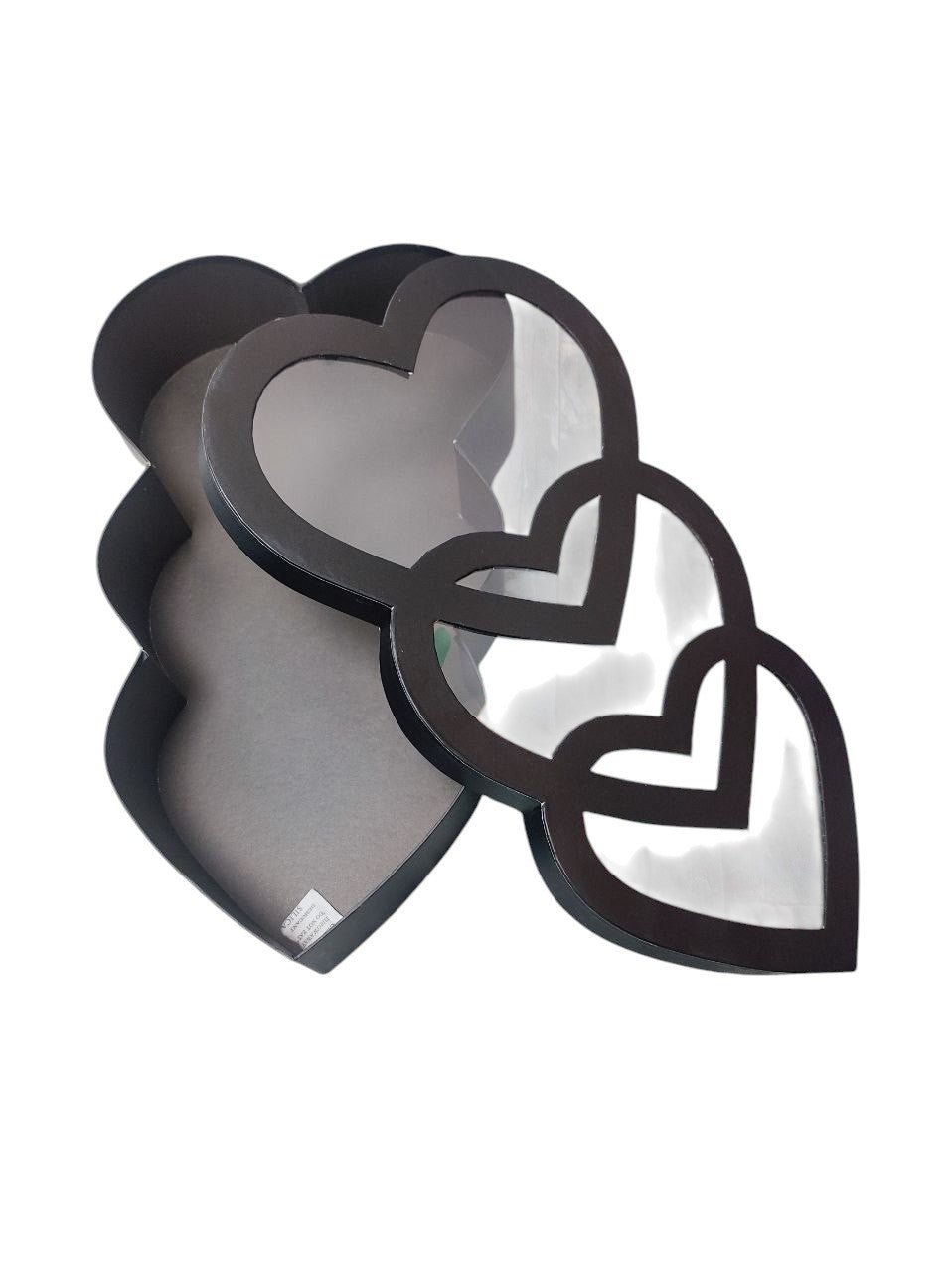 AKDC Heart Shape Tripple Gift Box Premium Packaging for Special Occasions Weddings Valentine's Day and Gifts Elegant Heart Shaped Box Set for Unique Presentations - 46cmX28cmX9cm - Black - Al Kabayel Discount CentreAKDC Heart Shape Tripple Gift Box Premium Packaging for Special Occasions Weddings Valentine's Day and Gifts Elegant Heart Shaped Box Set for Unique Presentations - 46cmX28cmX9cm - BlackPacking MaterialsAKDCAl Kabayel Discount Centre