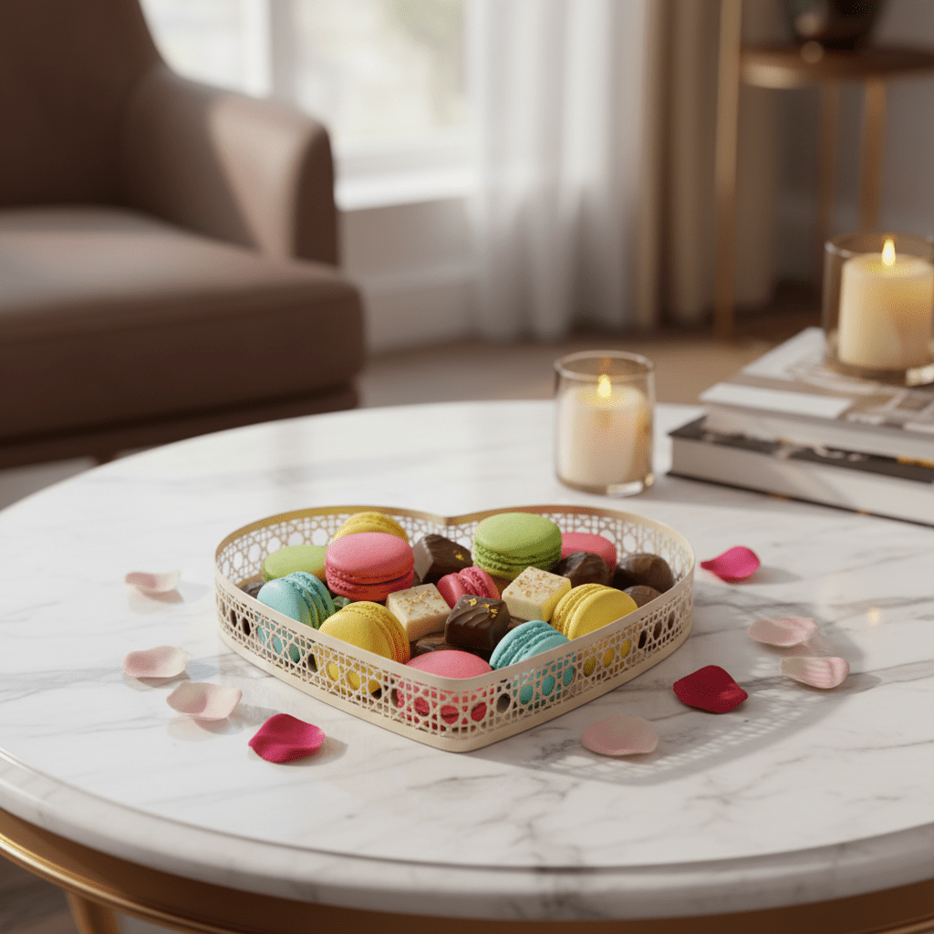 AKDC Heart - Shaped Cream Metal Candy Tray 20cm | Decorative Lattice Serving Tray - Al Kabayel Discount CentreAKDC Heart - Shaped Cream Metal Candy Tray 20cm | Decorative Lattice Serving TrayServing TraysAKDCAl Kabayel Discount Centre