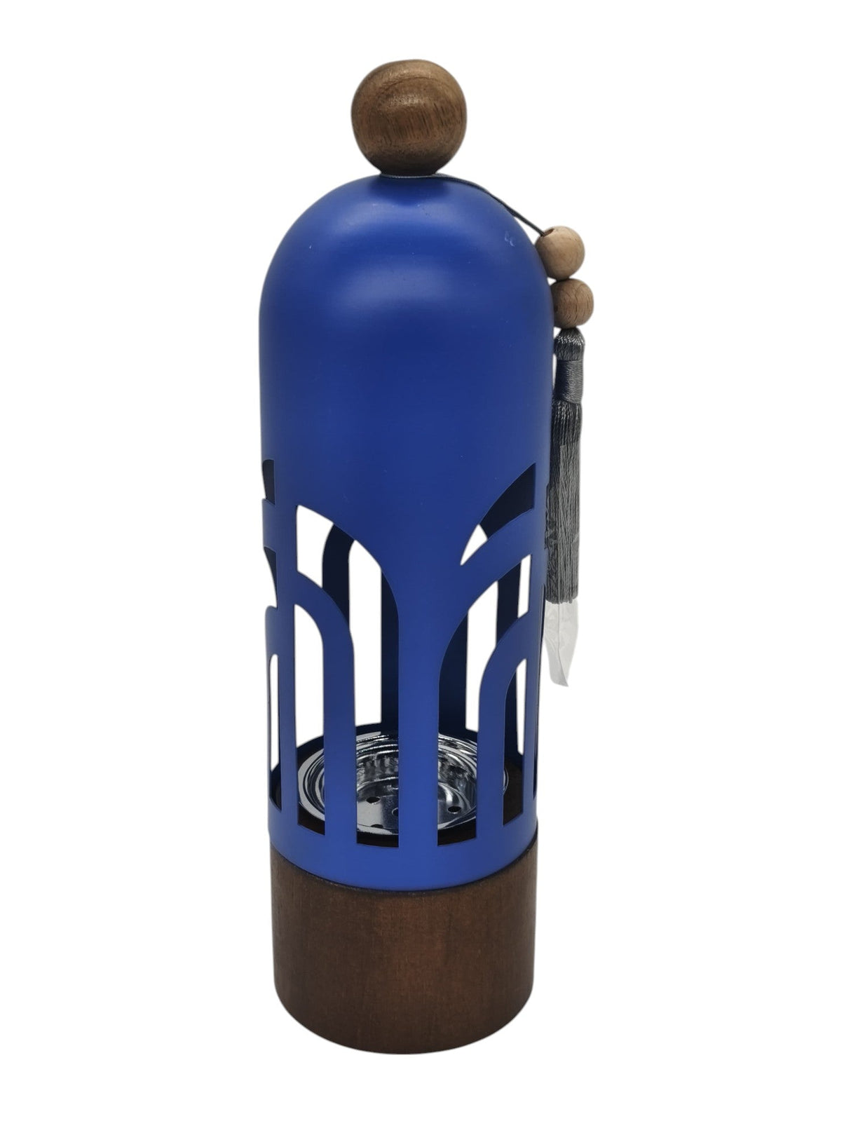AKDC Incense Burner with Wooden Base and Metal Cover 28cm*8cm*8cm, Blue - Al Kabayel Discount CentreAKDC Incense Burner with Wooden Base and Metal Cover 28cm*8cm*8cm, BlueHome Décor AccentsAKDCAl Kabayel Discount Centre