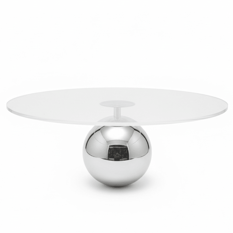 AKDC Large Acrylic Round Cake Display Stand with Durable Silver Metal Base for Events and Parties – 30×15 cm - Al Kabayel Discount CentreAKDC Large Acrylic Round Cake Display Stand with Durable Silver Metal Base for Events and Parties – 30×15 cmServing TraysAKDCAl Kabayel Discount Centre