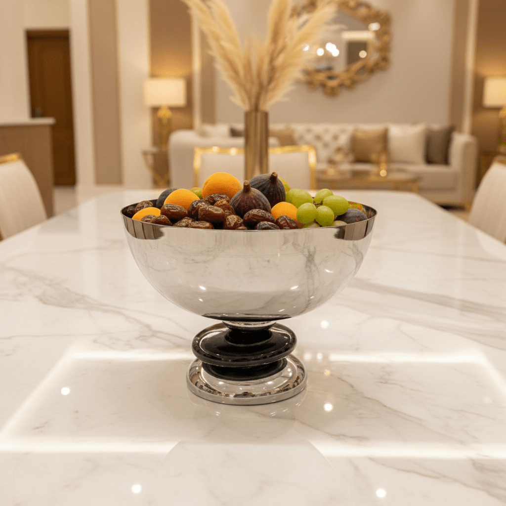 AKDC Large Elegant Footed Candy Bowl – Premium Metal Serving Dish for Dates Chocolates & Party Snacks – 20x16 cm - Al Kabayel Discount CentreAKDC Large Elegant Footed Candy Bowl – Premium Metal Serving Dish for Dates Chocolates & Party Snacks – 20x16 cmBowlsAKDCAl Kabayel Discount Centre