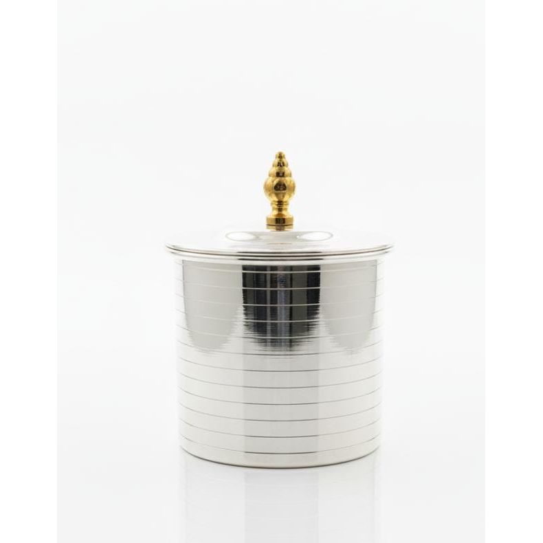 AKDC Large Glass Sugar Pot with Silver Metal Cover and Gold Accent Finish – Stylish Kitchen Container for Sugar, Tea, or Coffee – Decorative Home Accessory 12x12 cm - Al Kabayel Discount CentreAKDC Large Glass Sugar Pot with Silver Metal Cover and Gold Accent Finish – Stylish Kitchen Container for Sugar, Tea, or Coffee – Decorative Home Accessory 12x12 cmJars & Food SaversAKDCAl Kabayel Discount Centre