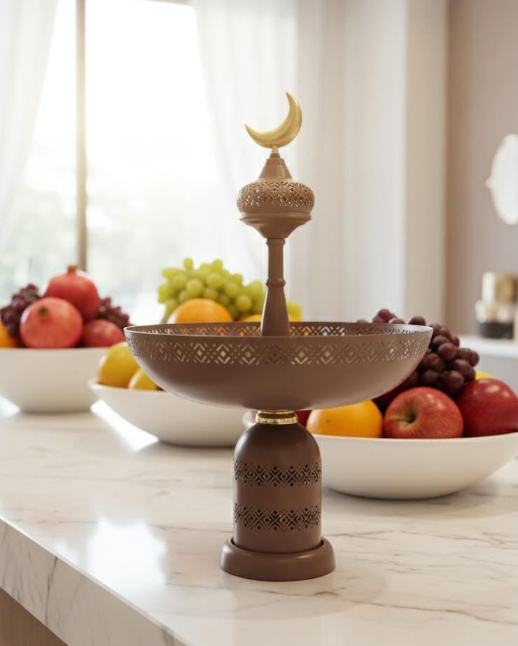 AKDC Large Metal Serving Tray Brown 30×46 cm – Ramadan Celebration Piece - Al Kabayel Discount CentreAKDC Large Metal Serving Tray Brown 30×46 cm – Ramadan Celebration PieceServing TraysAKDCAl Kabayel Discount Centre