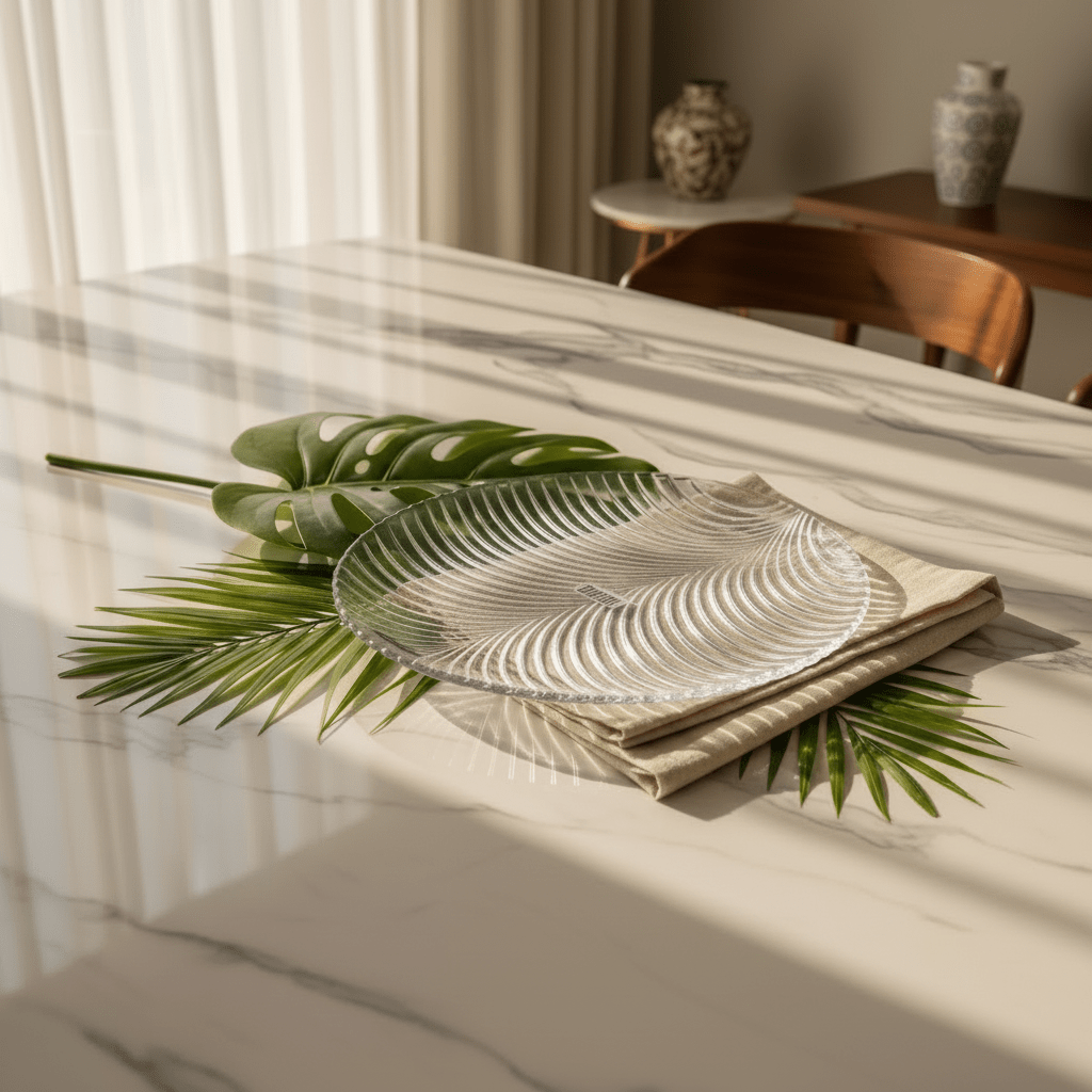 AKDC Leaf - Shaped Glass Cake Plate – Decorative Platter for Cakes, Pastries & Dessert Presentation 30×28 cm - Al Kabayel Discount CentreAKDC Leaf - Shaped Glass Cake Plate – Decorative Platter for Cakes, Pastries & Dessert Presentation 30×28 cmserving traysAKDCAl Kabayel Discount Centre