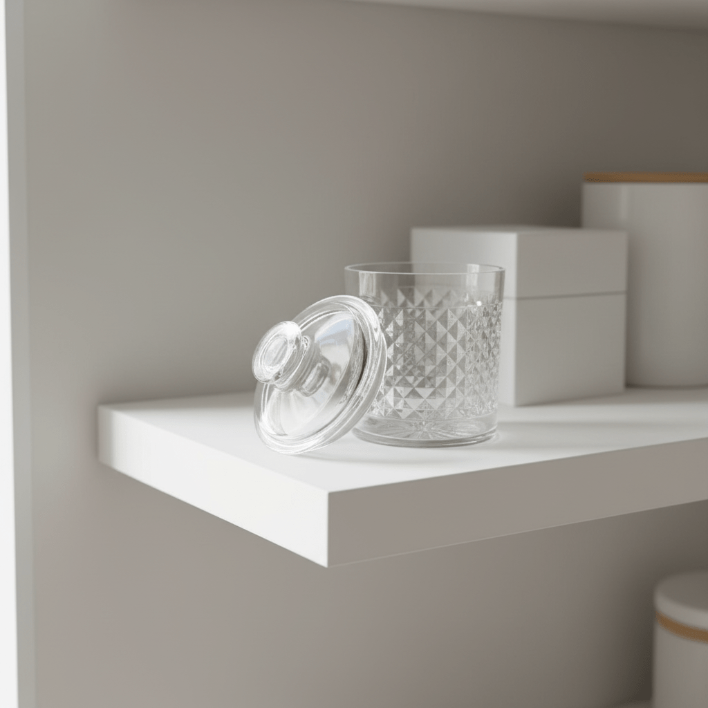 AKDC Luxury Diamond - Pattern Round Airtight Acrylic Storage Canister – Transparent Decorative Jar with Lid, 800 ml - Al Kabayel Discount CentreAKDC Luxury Diamond - Pattern Round Airtight Acrylic Storage Canister – Transparent Decorative Jar with Lid, 800 mlJars & Food SaversAKDCAl Kabayel Discount Centre