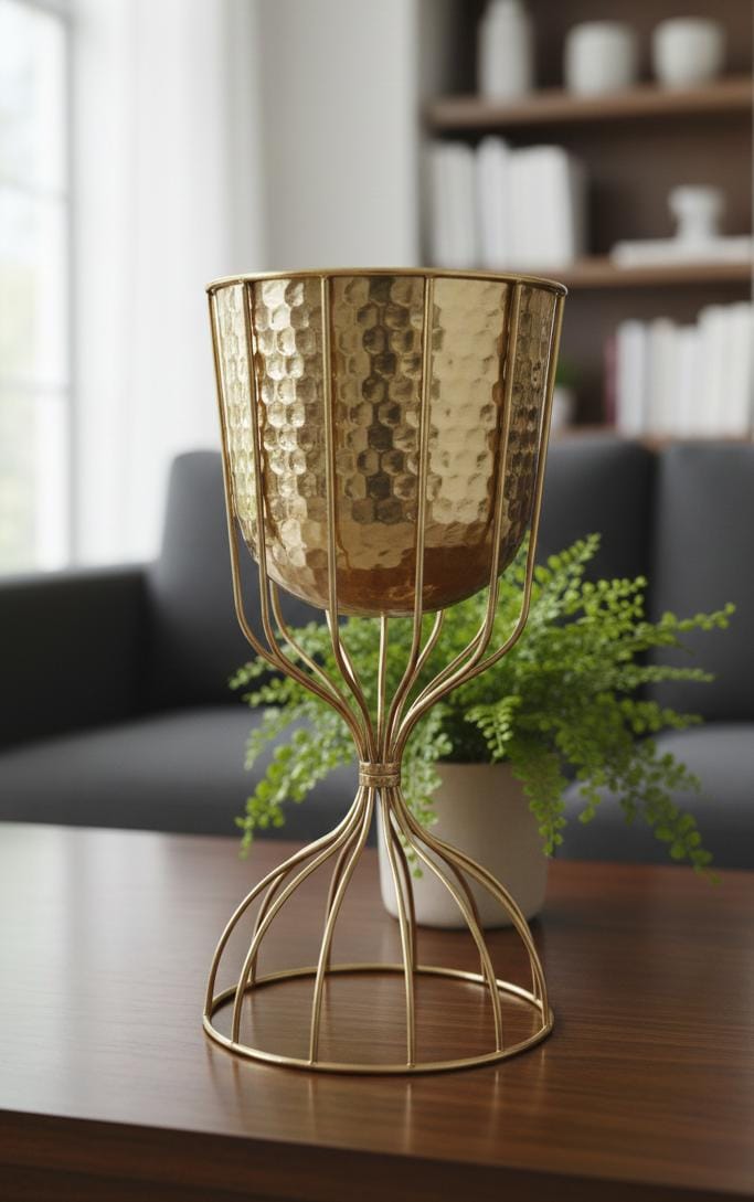 AKDC Luxury Rose Gold Metal Vase – 38 cm Premium Decorative Piece - Al Kabayel Discount CentreAKDC Luxury Rose Gold Metal Vase – 38 cm Premium Decorative PieceFlower/Plant PotsAKDCAl Kabayel Discount Centre