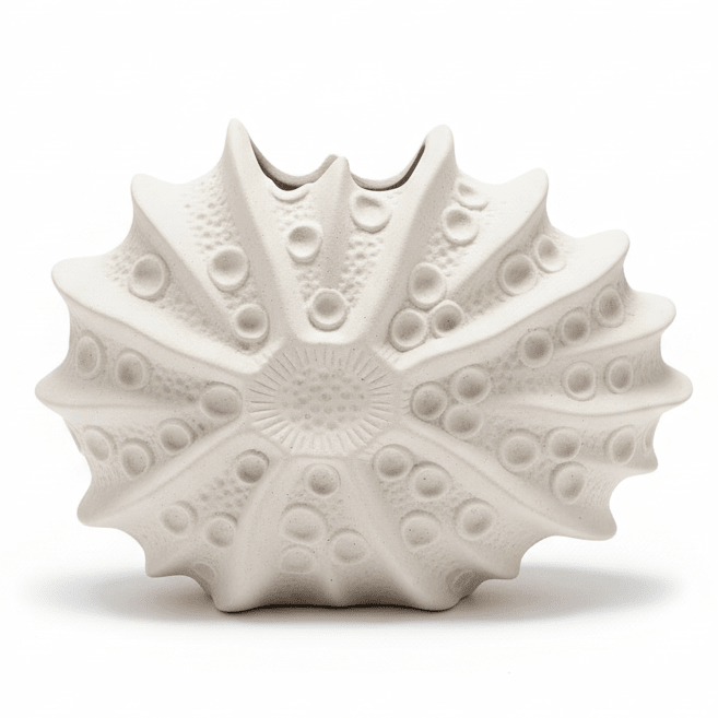 AKDC Luxury Shell - Inspired Ceramic Flower Vase – Elegant Beige Decorative Vase for Modern Interiors, 22 × 17 cm - Al Kabayel Discount CentreAKDC Luxury Shell - Inspired Ceramic Flower Vase – Elegant Beige Decorative Vase for Modern Interiors, 22 × 17 cmFlower/Plant PotsAKDCAl Kabayel Discount Centre