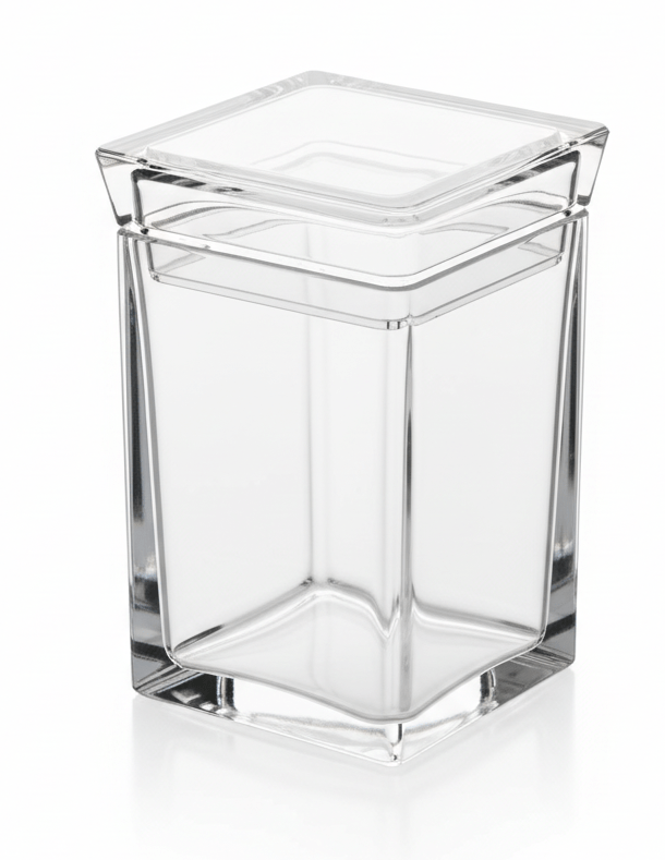 AKDC Luxury Square Airtight Acrylic Storage Canister in Crystal Clear Transparent Design – Elegant Kitchen Jar, 1000 ml - Al Kabayel Discount CentreAKDC Luxury Square Airtight Acrylic Storage Canister in Crystal Clear Transparent Design – Elegant Kitchen Jar, 1000 mlJars & Food SaversAKDCAl Kabayel Discount Centre