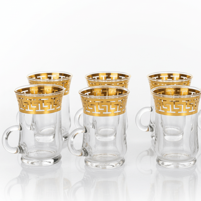 AKDC Luxury Tea Glass Set of Six Pieces with Elegant Gold Detailing 100 ml - Al Kabayel Discount CentreAKDC Luxury Tea Glass Set of Six Pieces with Elegant Gold Detailing 100 mlTumblersAKDCAl Kabayel Discount Centre