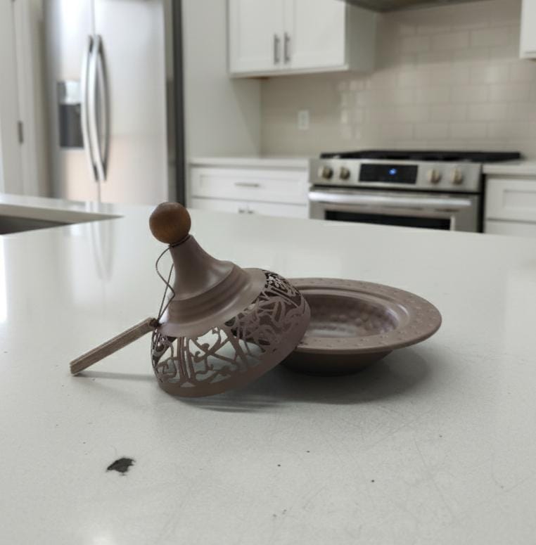 AKDC Medium Metal Tajine 18×15 cm in Brown Finish – Decorative Ramadan Collection Piece - Al Kabayel Discount CentreAKDC Medium Metal Tajine 18×15 cm in Brown Finish – Decorative Ramadan Collection PieceServing TraysAKDCAl Kabayel Discount Centre