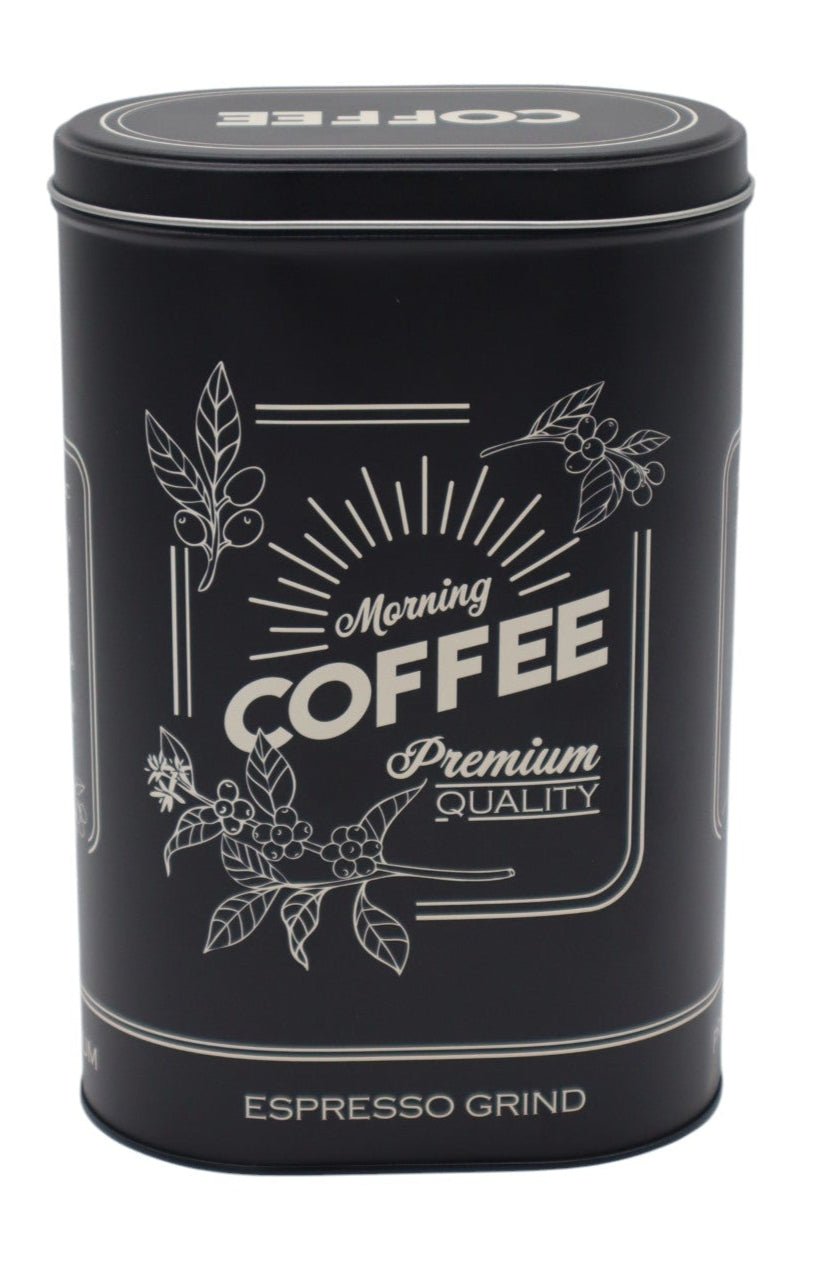 AKDC Medium Oval Black Metal Coffee Powder Canister with Coffee Logo – Sleek and Sturdy Storage for Everyday Use, 20×13×8.5 cm - Al Kabayel Discount CentreAKDC Medium Oval Black Metal Coffee Powder Canister with Coffee Logo – Sleek and Sturdy Storage for Everyday Use, 20×13×8.5 cmJars & Food SaversAKDCAl Kabayel Discount Centre